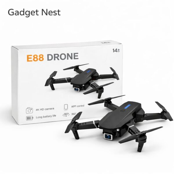 GNH E88 Foldable Drone with 4K HD Camera | WiFi FPV | Altitude Hold | 360° Flip | Long Battery Life